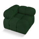  Manufacturer Color_Green -- Ames Green Boucle Fabric Upholstered Modular Corner Chair IMAGE 1