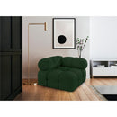  Manufacturer Color_Green -- Ames Green Boucle Fabric Upholstered Modular Corner Chair IMAGE 2