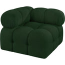  Manufacturer Color_Green -- Ames Green Boucle Fabric Upholstered Modular Corner Chair IMAGE 4