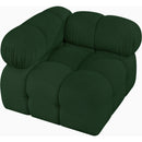  Manufacturer Color_Green -- Ames Green Boucle Fabric Upholstered Modular Corner Chair IMAGE 5