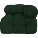  Manufacturer Color_Green -- Ames Green Boucle Fabric Upholstered Modular Corner Chair IMAGE 7