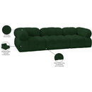  Manufacturer Color_Green -- Ames 102" Green Boucle Fabric Upholstered 3 pc Modular Sofa IMAGE 12