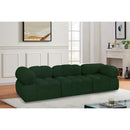 Manufacturer Color_Green -- Ames 102" Green Boucle Fabric Upholstered 3 pc Modular Sofa IMAGE 2