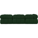 Meridian Ames Green Boucle Fabric Modular Sofa IMAGE 3