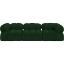 Manufacturer Color_Green -- Ames 102" Green Boucle Fabric Upholstered 3 pc Modular Sofa IMAGE 4