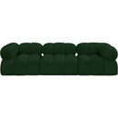 Meridian Ames Green Boucle Fabric Modular Sofa IMAGE 4