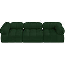  Manufacturer Color_Green -- Ames 102" Green Boucle Fabric Upholstered 3 pc Modular Sofa IMAGE 5