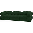  Manufacturer Color_Green -- Ames 102" Green Boucle Fabric Upholstered 3 pc Modular Sofa IMAGE 6