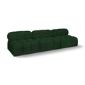  Manufacturer Color_Green -- Ames 102" Green Boucle Fabric Upholstered 3 pc Armless Modular Sofa IMAGE 1