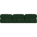 Meridian Ames Green Boucle Fabric Modular Sofa IMAGE 3
