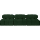 Meridian Ames Green Boucle Fabric Modular Sofa IMAGE 4