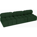  Manufacturer Color_Green -- Ames 102" Green Boucle Fabric Upholstered 3 pc Armless Modular Sofa IMAGE 5