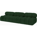  Manufacturer Color_Green -- Ames 102" Green Boucle Fabric Upholstered 3 pc Armless Modular Sofa IMAGE 6