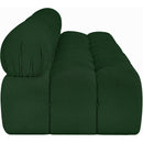  Manufacturer Color_Green -- Ames 102" Green Boucle Fabric Upholstered 3 pc Armless Modular Sofa IMAGE 7