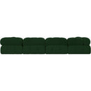  Manufacturer Color_Green -- Ames 136" Green Boucle Fabric Upholstered 4 pc Modular Sofa IMAGE 3