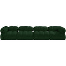  Manufacturer Color_Green -- Ames 136" Green Boucle Fabric Upholstered 4 pc Modular Sofa IMAGE 4