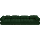  Manufacturer Color_Green -- Ames 136" Green Boucle Fabric Upholstered 4 pc Modular Sofa IMAGE 5