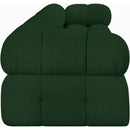  Manufacturer Color_Green -- Ames 136" Green Boucle Fabric Upholstered 4 pc Modular Sofa IMAGE 7