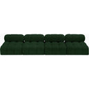 Meridian Ames Green Boucle Fabric Modular Sofa IMAGE 5