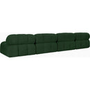  Manufacturer Color_Green -- Ames 136" Green Boucle Fabric Upholstered 4 pc Armless Modular Sofa IMAGE 6