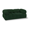  Manufacturer Color_Green -- Ames 68" Green Boucle Fabric Upholstered 2 pc Modular Loveseat IMAGE 1
