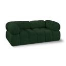  Manufacturer Color_Green -- Ames 68" Green Boucle Fabric Upholstered 2 pc Modular Loveseat IMAGE 1