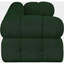  Manufacturer Color_Green -- Ames 68" Green Boucle Fabric Upholstered 2 pc Modular Loveseat IMAGE 7