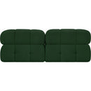 Meridian Ames Green Boucle Fabric Modular Sofa IMAGE 3