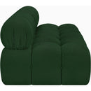  Manufacturer Color_Green -- Ames 68" Green Boucle Fabric Upholstered 2 pc Armless Modular Loveseat IMAGE 7