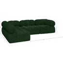  Manufacturer Color_Green -- Ames 102" Green Boucle Fabric Upholstered 4 pc Modular Sectional IMAGE 14