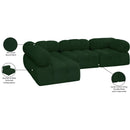  Manufacturer Color_Green -- Ames 102" Green Boucle Fabric Upholstered 4 pc Modular Sectional IMAGE 15