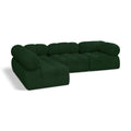  Manufacturer Color_Green -- Ames 102" Green Boucle Fabric Upholstered 4 pc Modular Sectional IMAGE 1