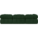  Manufacturer Color_Green -- Ames 102" Green Boucle Fabric Upholstered 4 pc Modular Sectional IMAGE 3