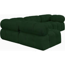  Manufacturer Color_Green -- Ames 102" Green Boucle Fabric Upholstered 4 pc Modular Sectional IMAGE 6