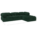 Meridian Ames Green Boucle Fabric Modular Sectional IMAGE 15