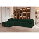  Manufacturer Color_Green -- Ames 102" Green Boucle Fabric Upholstered 4 pc Modular Sectional IMAGE 2