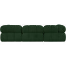  Manufacturer Color_Green -- Ames 102" Green Boucle Fabric Upholstered 4 pc Modular Sectional IMAGE 3