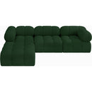  Manufacturer Color_Green -- Ames 102" Green Boucle Fabric Upholstered 4 pc Modular Sectional IMAGE 5