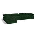  Manufacturer Color_Green -- Ames 136" Green Boucle Fabric Upholstered 5 pc Modular Sectional IMAGE 1