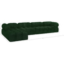  Manufacturer Color_Green -- Ames 136" Green Boucle Fabric Upholstered 5 pc Modular Sectional IMAGE 13