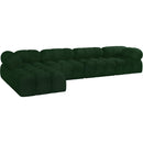  Manufacturer Color_Green -- Ames 136" Green Boucle Fabric Upholstered 5 pc Modular Sectional IMAGE 6