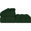  Manufacturer Color_Green -- Ames 136" Green Boucle Fabric Upholstered 5 pc Modular Sectional IMAGE 7