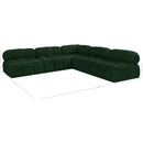  Manufacturer Color_Green -- Ames 102" Green Boucle Fabric Upholstered 5 pc Modular Sectional IMAGE 11