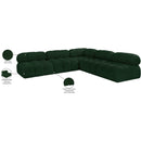  Manufacturer Color_Green -- Ames 102" Green Boucle Fabric Upholstered 5 pc Modular Sectional IMAGE 12