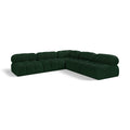  Manufacturer Color_Green -- Ames 102" Green Boucle Fabric Upholstered 5 pc Modular Sectional IMAGE 1