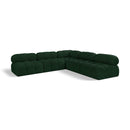  Manufacturer Color_Green -- Ames 102" Green Boucle Fabric Upholstered 5 pc Modular Sectional IMAGE 1