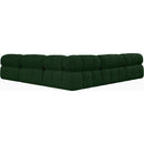  Manufacturer Color_Green -- Ames 102" Green Boucle Fabric Upholstered 5 pc Modular Sectional IMAGE 3