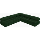  Manufacturer Color_Green -- Ames 102" Green Boucle Fabric Upholstered 5 pc Modular Sectional IMAGE 5