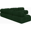Meridian Ames Green Boucle Fabric Modular Sectional IMAGE 6