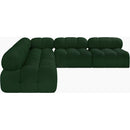  Manufacturer Color_Green -- Ames 102" Green Boucle Fabric Upholstered 5 pc Modular Sectional IMAGE 7